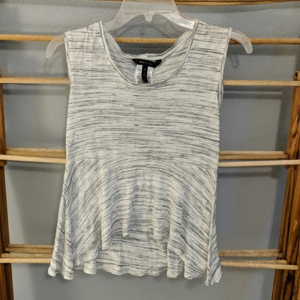 BCBG Maxazria peplum knit top